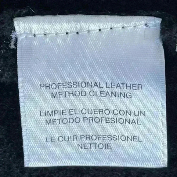 Joan of New York collection Jacket Black Merino Wool & Leather Size Med. - Picture 8 of 8